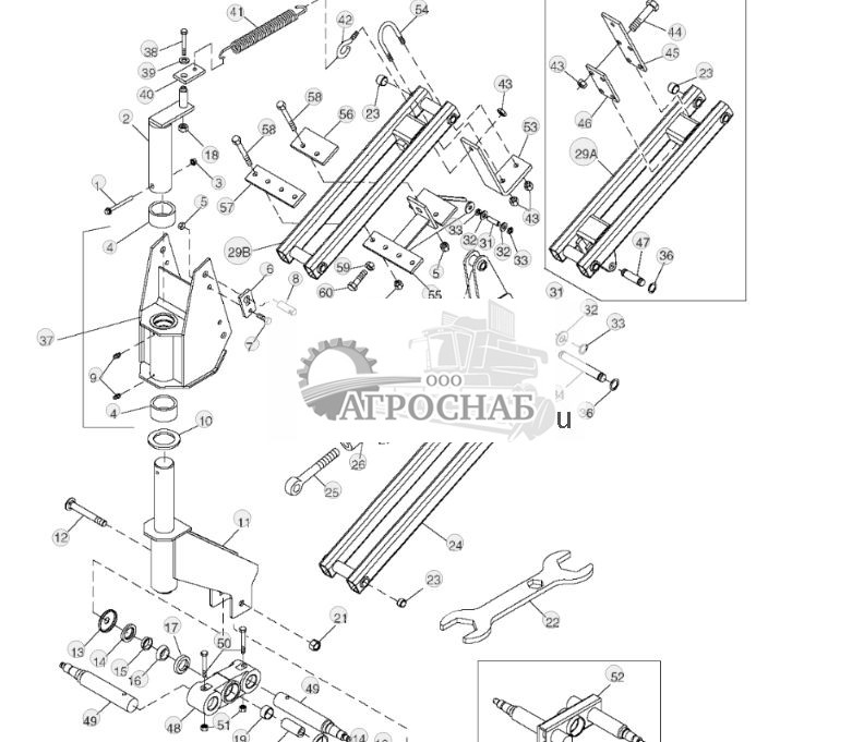 Light Duty Dual Caster Wheel Assembly, Outer Wing Frames - 45 ft  61 ft - ST142136 17.jpg